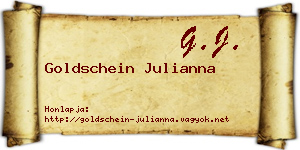 Goldschein Julianna névjegykártya